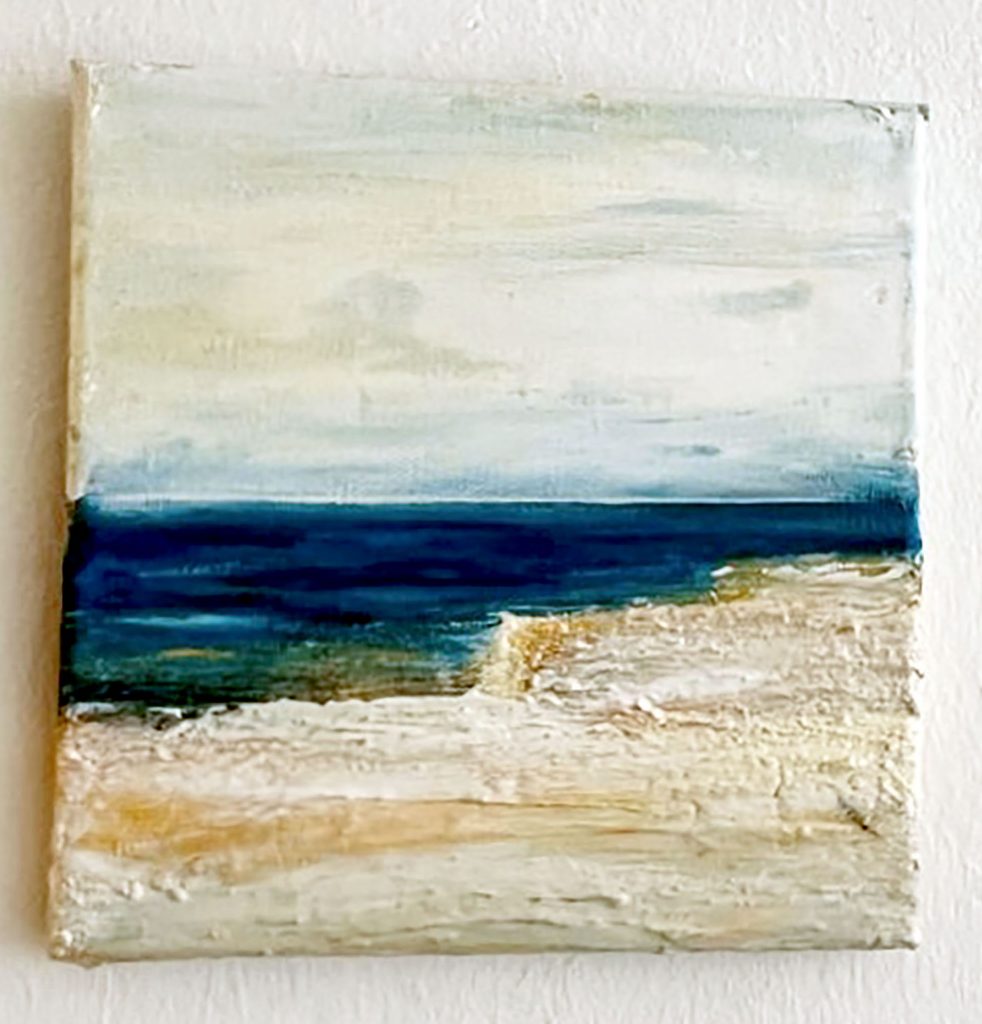 MI MAR 2. Acrílico sobre lienzo, 20 x 20 cm. 2023