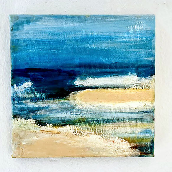 MI MAR 3. Acrílico sobre lienzo, 20 x 20 cm. 2023