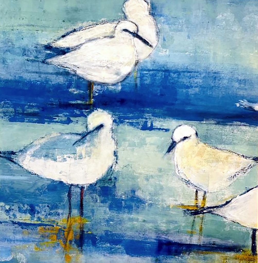 MOUETTES 2. Acrílico sobre lienzo, 80 x 90 cm. 2023