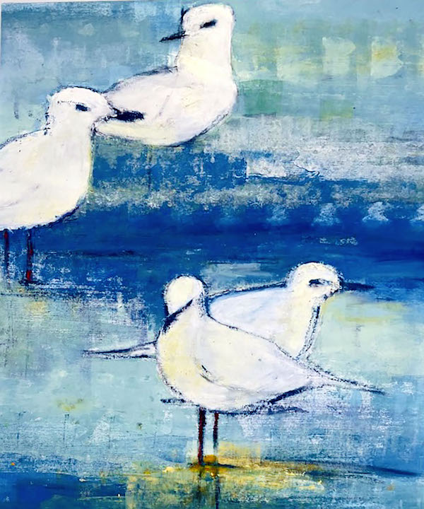 PETITE MOUETTE 1. Acrílico sobre lienzo, 80 x 90 cm. 2023